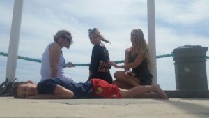 Aan het strand